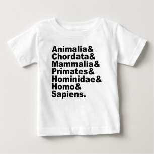 Camiseta De Bebé La taxonomía del hombre   Reino A Través De Especi
