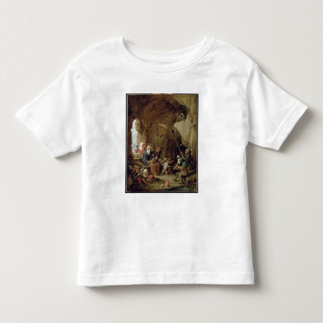 Camiseta De Bebé La tentación de St Anthony en una caverna rocosa (Anverso)