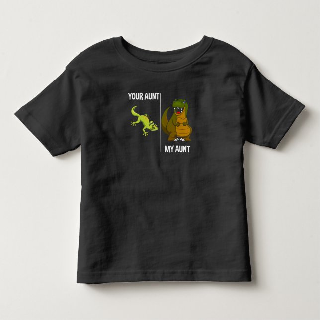 Camiseta De Bebé La tía graciosa dinosaurio Lizard Dino Guay tía (Anverso)