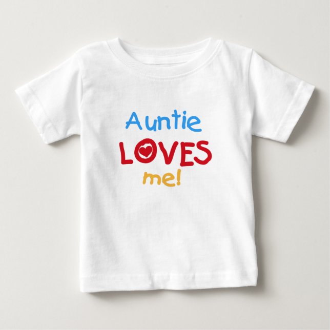 Camiseta De Bebé La tía me ama (Anverso)