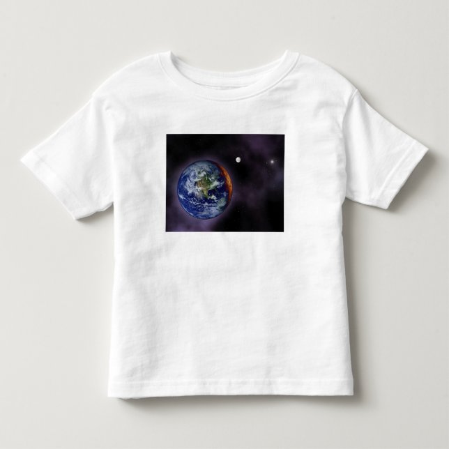 Camiseta De Bebé La Tierra mostrada en los bordes exteriores (Anverso)