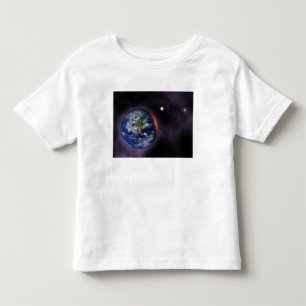 Camiseta De Bebé La tierra mostrada en los bordes externos