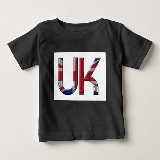 Camiseta De Bebé La tipografía británica de bandera británica Jack  (Anverso)