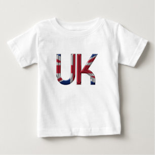 Camiseta De Bebé La tipografía británica de bandera británica Jack 