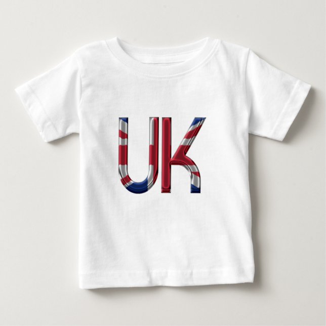 Camiseta De Bebé La tipografía británica de bandera británica Jack  (Anverso)