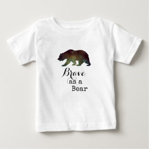 Camiseta De Bebé La tipografía de la acuarela del oso