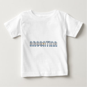 Camiseta De Bebé La tipografía de la bandera argentina