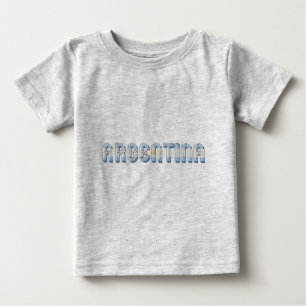 Camiseta De Bebé La tipografía de la bandera argentina