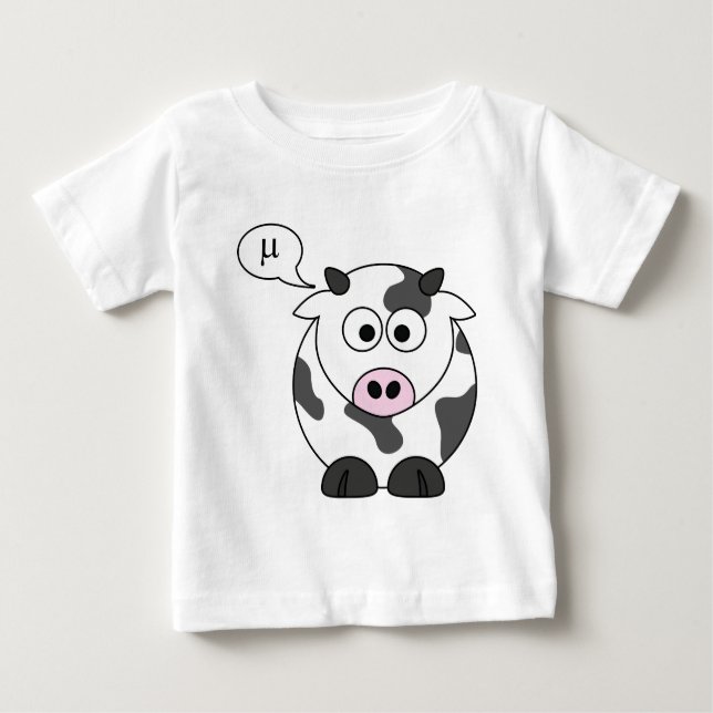 Camiseta De Bebé La vaca dice el μ (Anverso)