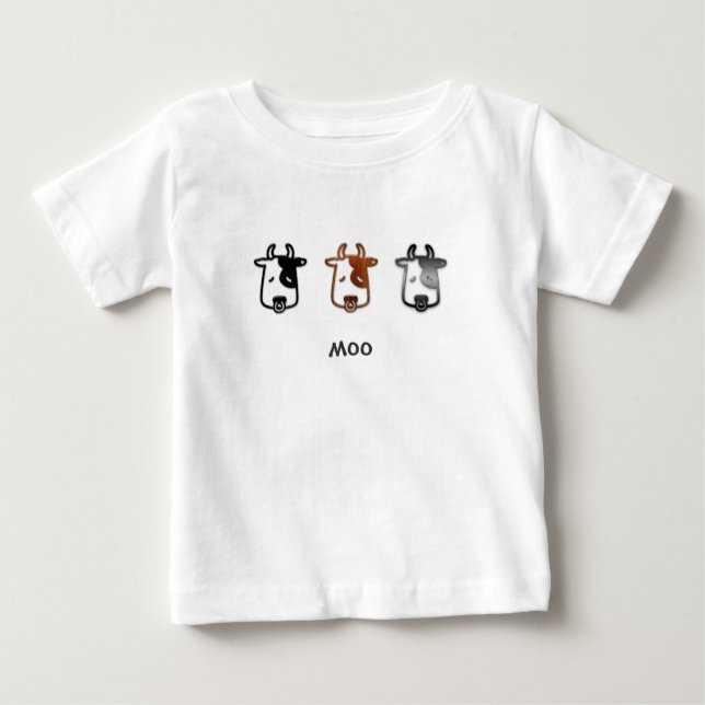 Camiseta De Bebé La vaca dice el MOO (Anverso)
