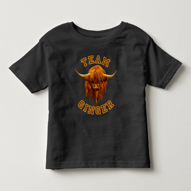 Camiseta De Bebé La vaca escocesa de la montaña celebra el jengibre (Anverso)