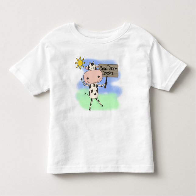 Camiseta De Bebé La vaca leyó más libros (Anverso)