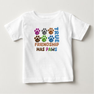 Camiseta De Bebé La verdadera amistad tiene patas