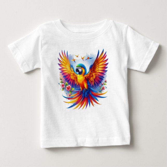Camiseta De Bebé La vibrante sinfonía del loro (Anverso)