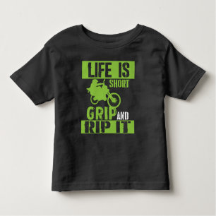 Camiseta De Bebé La vida es apretón corto y lo rasga - motocrós