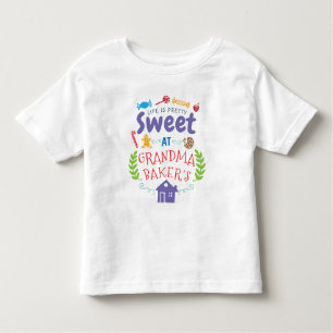 Camiseta De Bebé La vida es dulce en la casa de la abuela