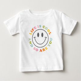 Camiseta De Bebé La vida es Guay feliz sonriente Emoji facial
