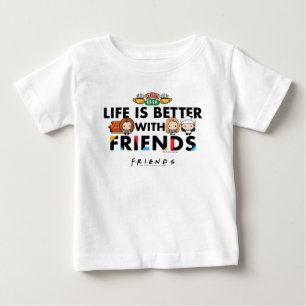 Camiseta De Bebé La vida es mejor con FRIENDS™ arte Chibi