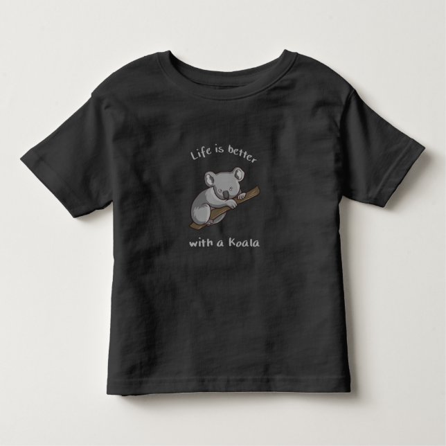 Camiseta De Bebé La Vida Es Mejor Con Koala (Anverso)