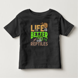 Camiseta De Bebé La Vida Es Mejor Con La Serpiente Gecko Chameleon.