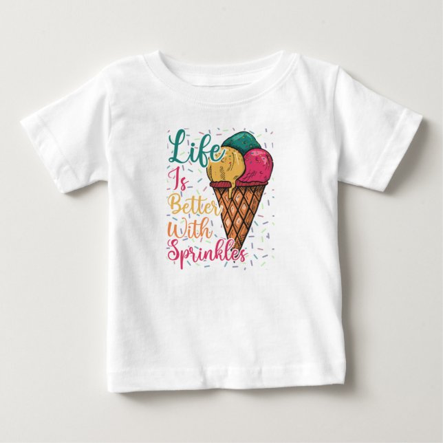 Camiseta De Bebé La Vida Es Mejor Con Las Raspersores (Anverso)