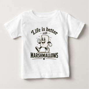 Camiseta De Bebé La vida es mejor con malvaviscos