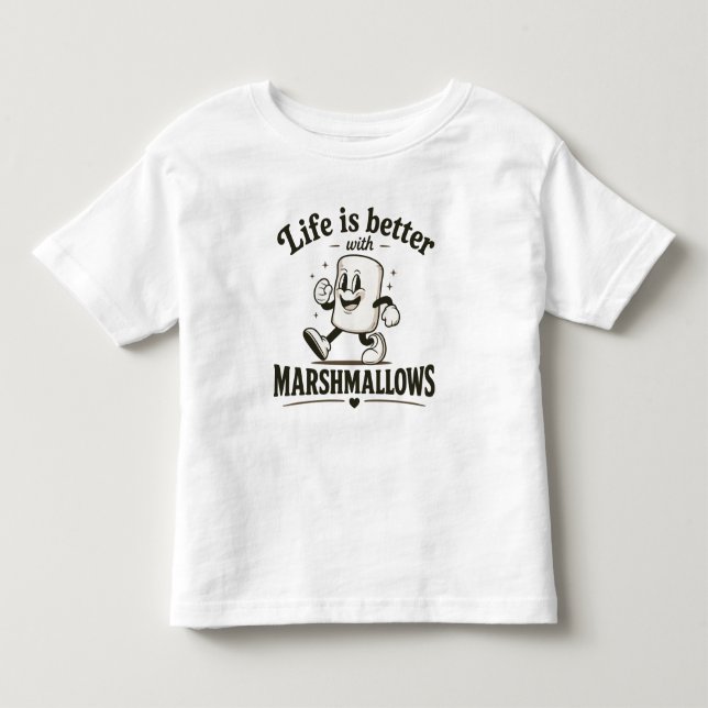 Camiseta De Bebé La vida es mejor con malvaviscos (Anverso)