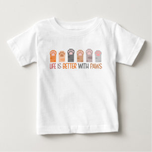 Camiseta De Bebé La vida es mejor con patas