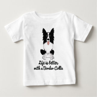 Camiseta De Bebé La vida es mejor con un border collie