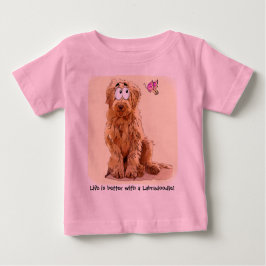 Camiseta De Bebé La vida es mejor con un Labradoodle