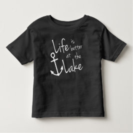 Camiseta De Bebé LA VIDA Náutica ES MEJOR EN EL LAGO + ancla