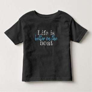 Camiseta De Bebé LA VIDA Náutica ES MEJOR EN LA ETIQUETA DEL BARCO