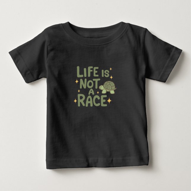 Camiseta De Bebé La vida no es una raza (Anverso)