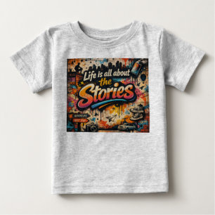 Camiseta De Bebé "La vida se trata de las historias"
