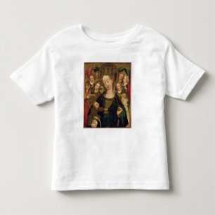 Camiseta De Bebé La Virgen y el niño con ángeles