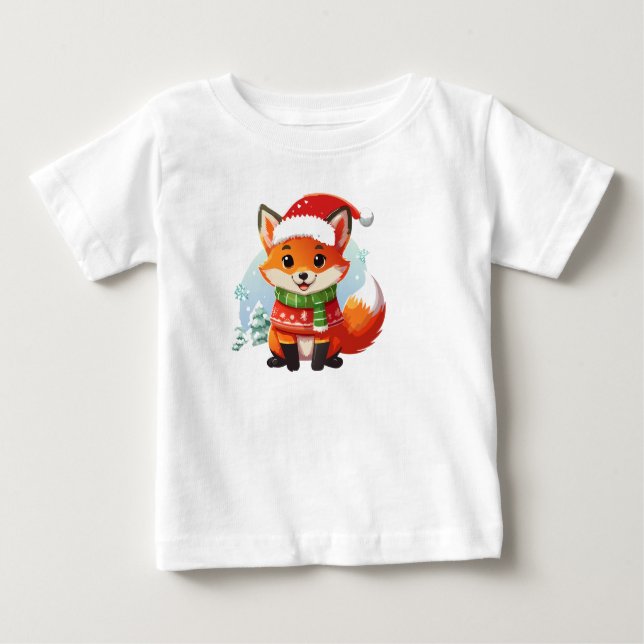 Camiseta De Bebé La víspera de los Navidades de Little Fox (Anverso)