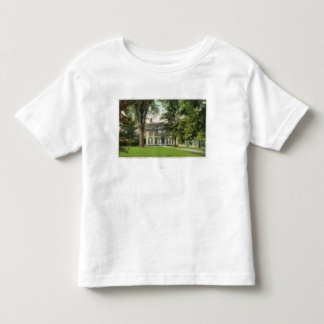 Camiseta De Bebé La vista de la loma del olmo, Longfellow residió (Anverso)