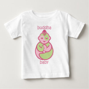 Camiseta De Bebé La yoga habla al bebé: Bebé rosado de Buda