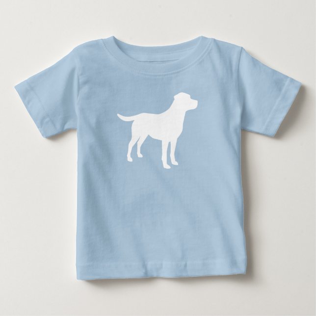 Camiseta De Bebé Lab Dog Puppy Baby Shower Silhouette (Anverso)