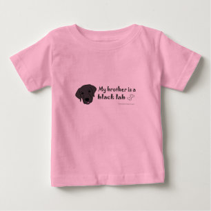 Camiseta De Bebé lab negro