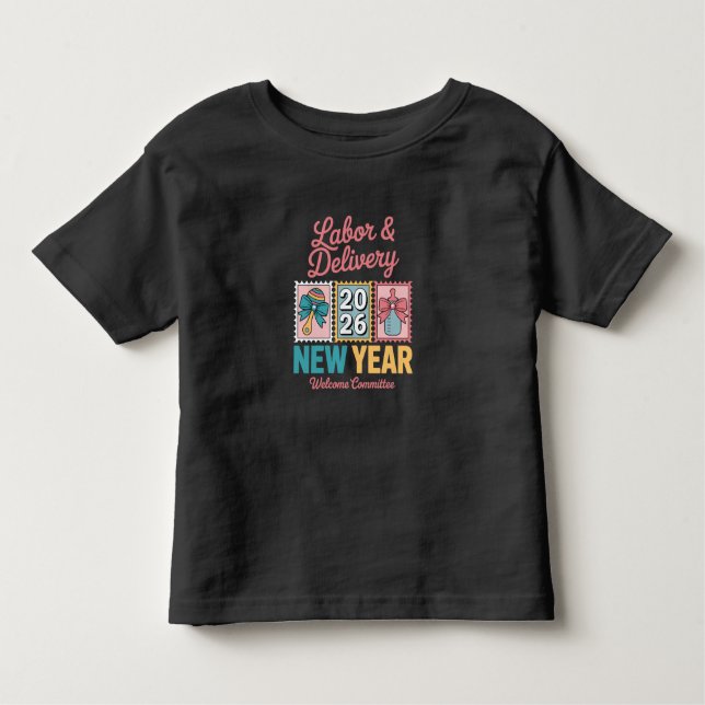 Camiseta De Bebé Labor and Delivery New Year 2026 Welcome Committee (Anverso)