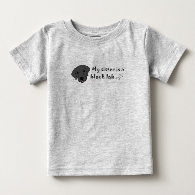 Camiseta De Bebé laboratorio negro (Anverso)