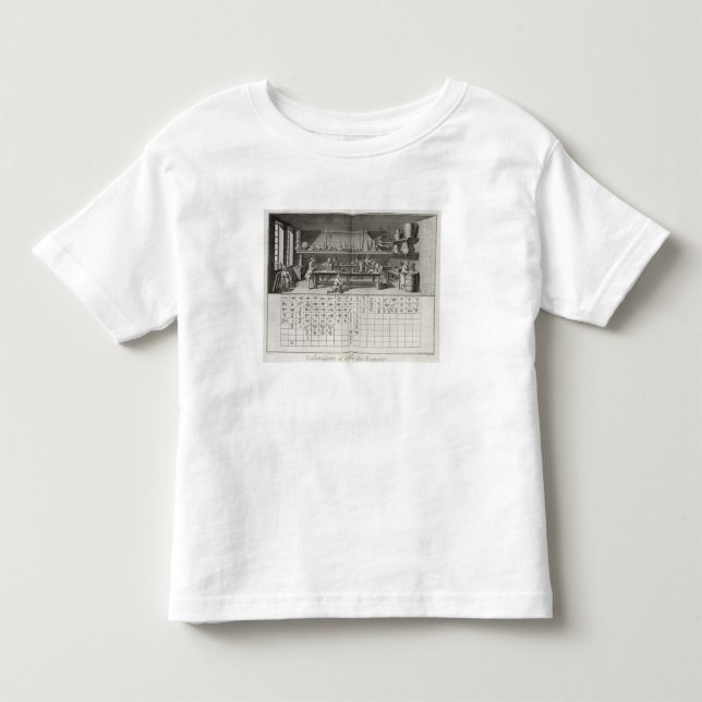 Camiseta De Bebé Laboratorio y tabla científicos de muestras (Anverso)