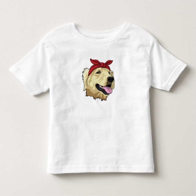 Camiseta De Bebé Labrador con Bandana (Anverso)