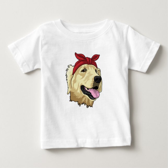 Camiseta De Bebé Labrador con Bandana (Anverso)