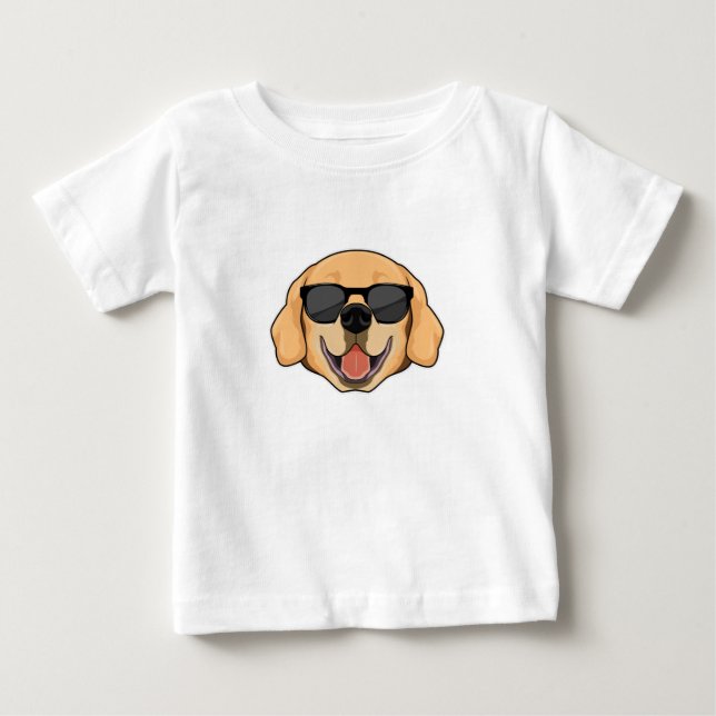 Camiseta De Bebé Labrador con gafas de sol (Anverso)