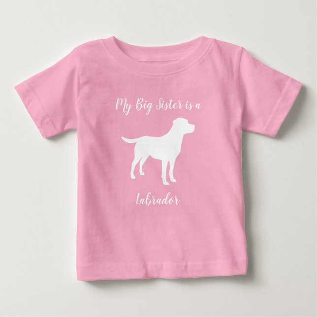 Camiseta De Bebé Labrador Perro Baby Shower Chica Lab Pink (Anverso)