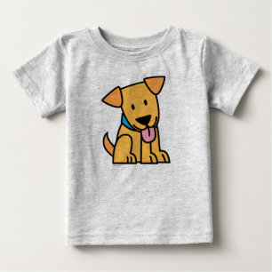 Camiseta De Bebé Labrador Recuperador perro cachorro sentado dorado
