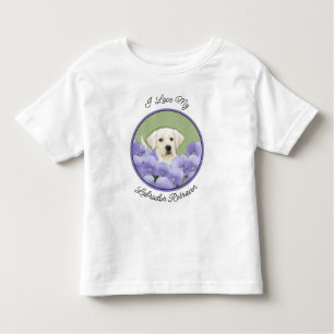 Camiseta De Bebé Labrador Recuperador Pintura de Cachorro Original 