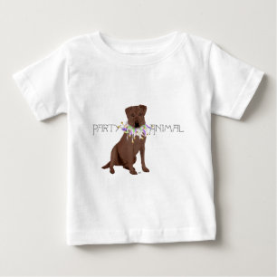 Camiseta De Bebé Labrador Retriever Animal de Fiesta Marrón